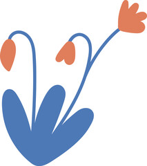 Abstract Floral Plant