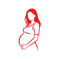 silhouette of a pregnant woman