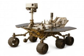 Sojourner rover performing mars surface exploration, depicting advanced robotics and scientific research in astronautics