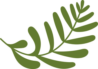 Abstract Leaf Silhouette