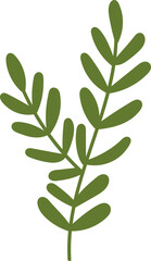 Leafy Branch Silhouette