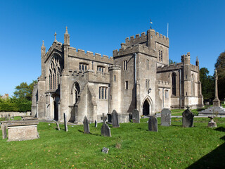 Edington Priory Church , Edington Wiltshire. Sunshine