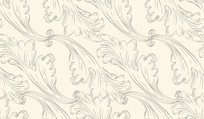 Seamless pattern with engraved ornate design elements vector