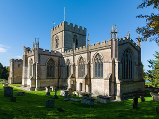 Edington Priory Church , Edington Wiltshire. Sunshine