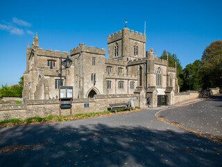 Edington Priory Church , Edington Wiltshire. Sunshine