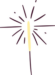 Sparkler with Radiating Lines