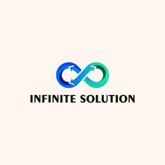 Infinite Solution Logo Infinity Symbol with Arrows