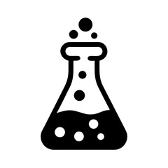Conical Flask Icon Vector Illustration | Laboratory Equipment Symbol for Science and Chemistr