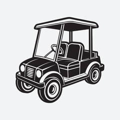 Golf Vintage Car silhouette vector art File