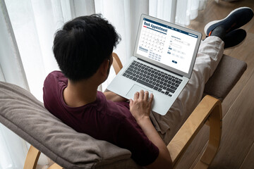 Obraz premium Online applointment booking calendar for modish regristration on the internet website