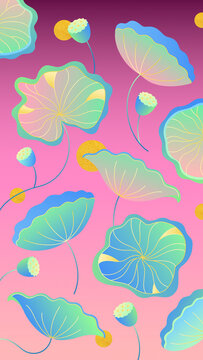 Colorful Lotus Flower Illustration