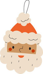 Santa Claus Face with Hat