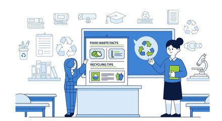 Educating On Eco-Friendly Practices With Recycling And Waste Reduction In A Classroom