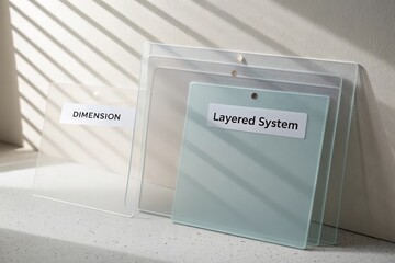 Transparent acrylic sheets with dimension and layered system label