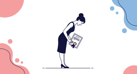 Elegant Woman Holding Certificate, Achieving Successful Milestone, and Accomplishments