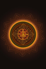 Soluna Core Mandala	A radiant chakra born from elemental fusion—crescent, triangles, and moons—glowing within layered mandalas and a patterned ring. A cosmic symbol of balance and transformation.
