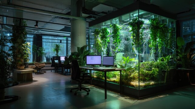 Innovative personal bio-server system utilizing indoor plants for sustainable computing