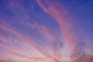 Colorful Sunset Sky with Pink Clouds in Nanaimo