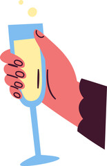 Hand Holding Champagne Glass