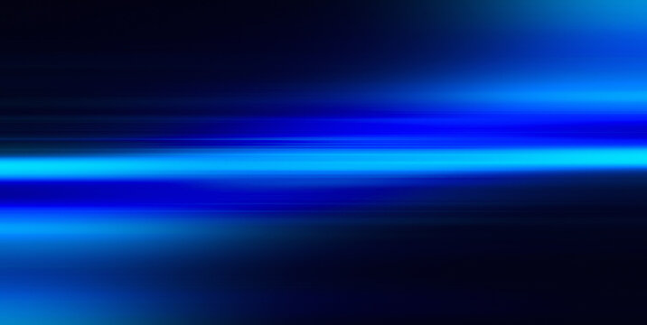 Abstract Blue Light streaks set . Blue glowing speed lines on a black background. Futuristic motion blur effect, neon digital trails, sci-fi energy beams, and high-speed acceleration concept.