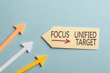 Paper Arrows Pointing Inward To A Focus Unified Target