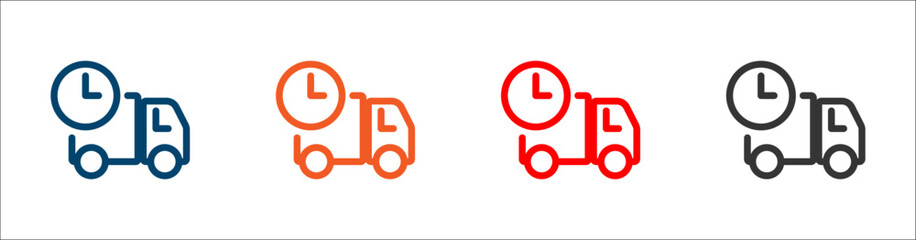 Delivery time icon. Solid vector icon.