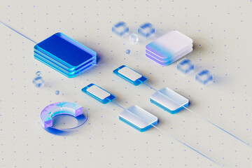 3D User Interface With Floating Elements