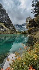 mountain lake in the mountains