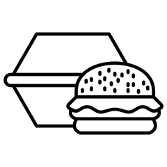 Burger Pack Outline Icon