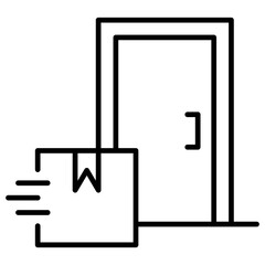 Contactless Delivery Outline Icon