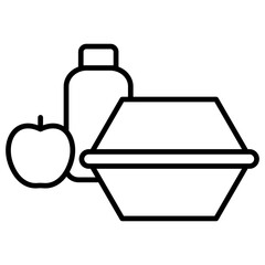 Lunch Box Outline Icon