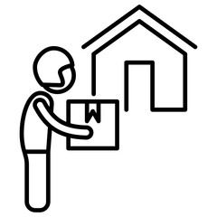 Home Delivery Outline Icon