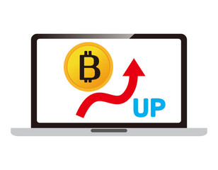 ビットコインのアイコン　仮想通貨