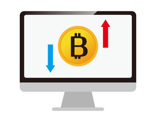 ビットコインのアイコン　仮想通貨