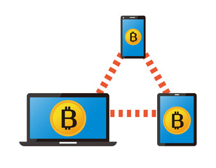 ビットコインのアイコン　仮想通貨