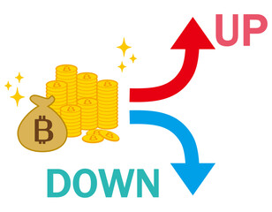 ビットコインのアイコン　仮想通貨