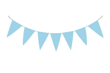 Obraz premium Light blue party bunting pennants garland celebrating event