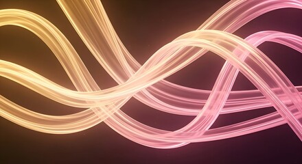 Intertwined Luminous Tubes: Abstract Flow of Light and Color on
