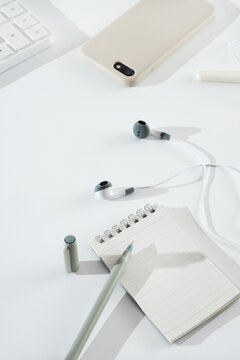 Monochrome office desk  set
