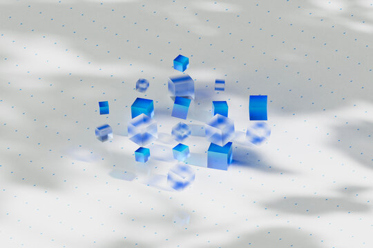 Geometric Cube Pattern with Shadow Play