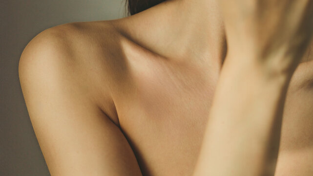 Beautiful female collarbone