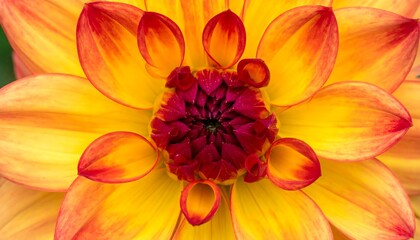 Fototapeta premium Close-up of vibrant dahlia flower, showing petals and detail
