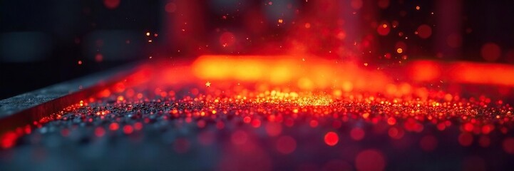 Glowing Red Hot Metal Surface Intense Infrared Radiation, High Temperature Thermal Energy