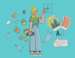 Posting on social media.