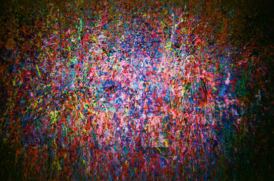 Paint splattered on a wall 