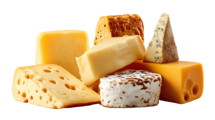 Assorted Cheese isolated on transparent background Remove png, Clipping Path, pen tool