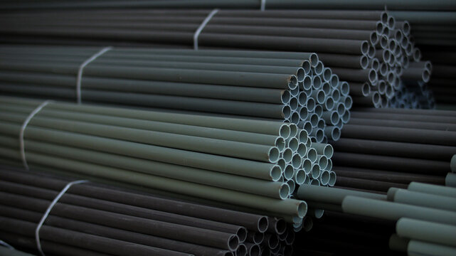 Stacked Plastic Pipes