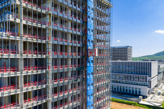 Modern high rise office building under construction