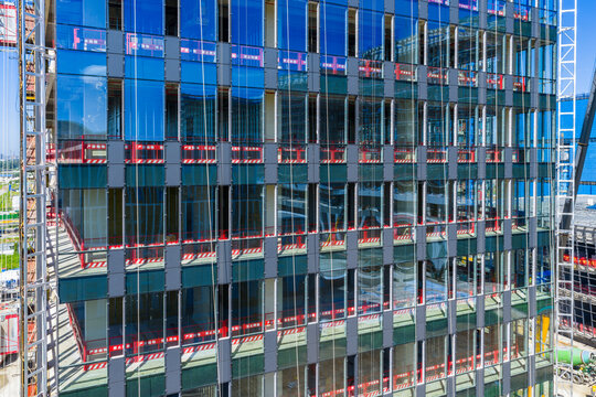 Modern high rise office building under construction