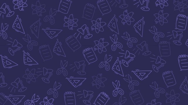 Education themed doodle illustration blue backgrou. Suitable for student posters and learning resources